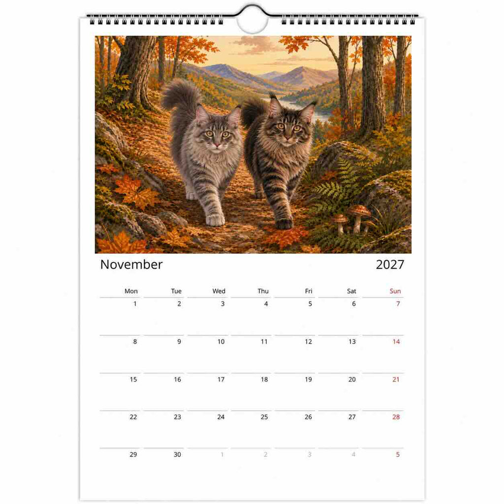 Two Pet Option - Personalised Pet Calendar (2027)