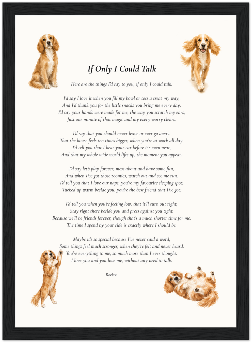 Personalised Pet Poem