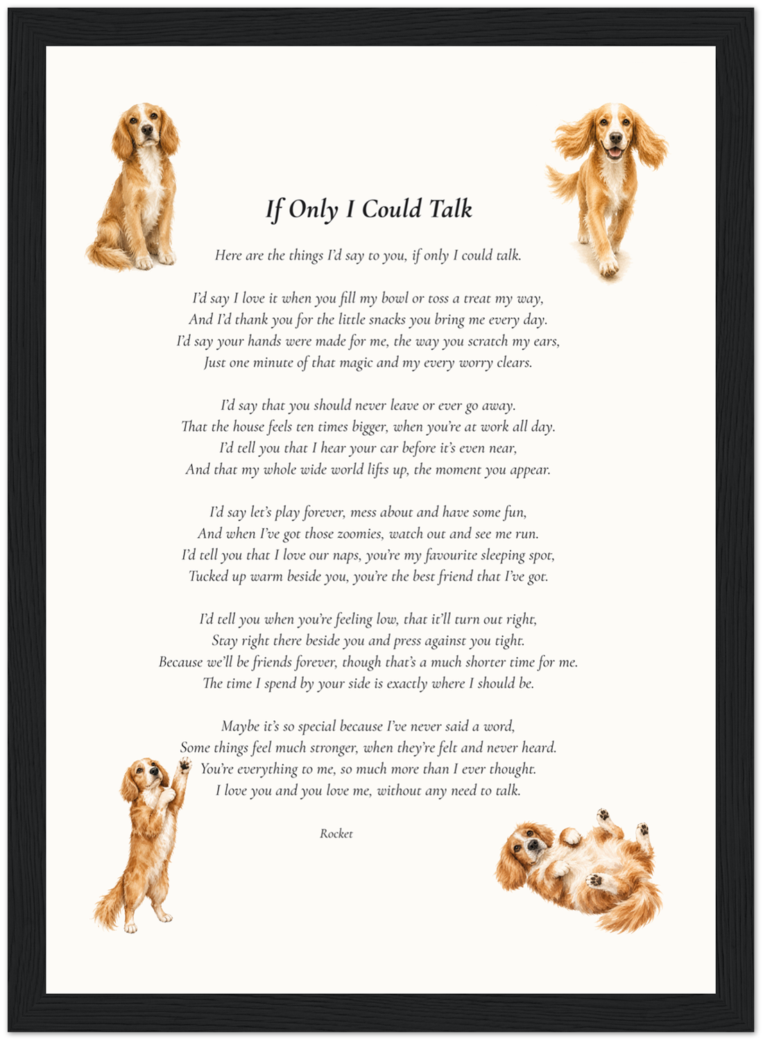 Personalised Pet Poem