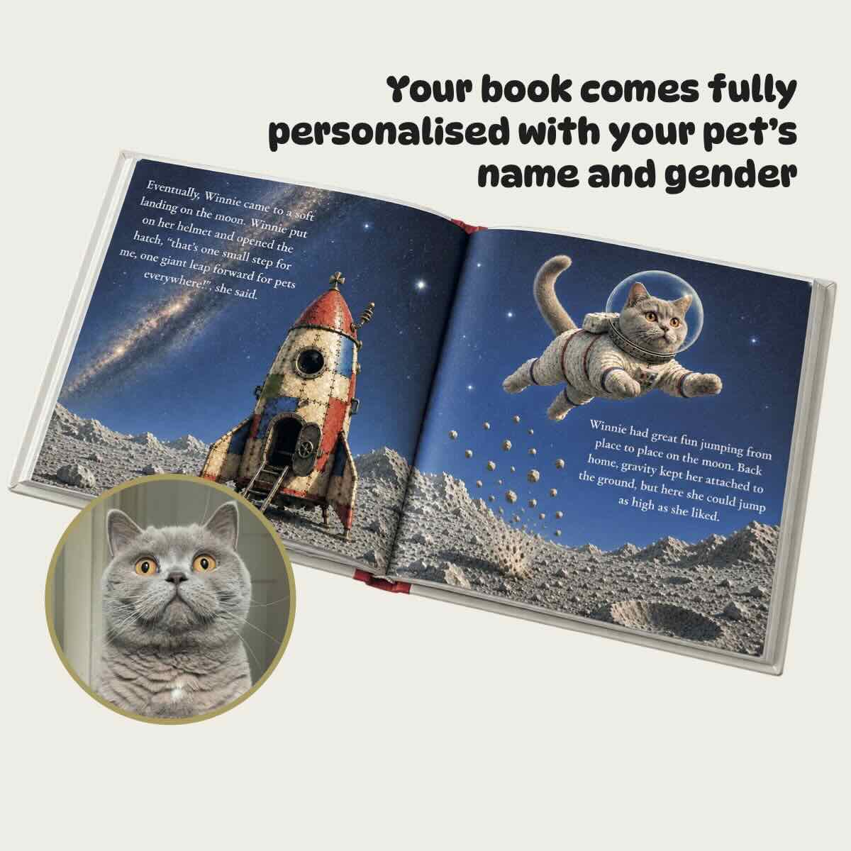 Personalised Pet Storybook - Apollo Pawteen: A Space Mission